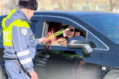 Участницам акции напомнили об осторожности на дорогах Госавтоинспекция Амурской области