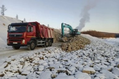 Берег Нюкжи вдоль участка БАМа укрепляют в Приамурье пресс-служба ГК Нацпроектстрой