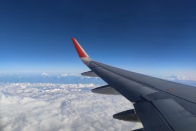 Вид из иллюминатора самолёта в полете ИА Stavropol.Media, Елена Гиневская