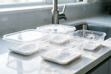 2 столовые ложки на ночь: стойкий жир растворился — контейнер не "благоухает" вчерашним борщом