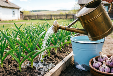 Срочный лайфхак для тех, у кого чеснок мельчает: 1 подкормка и над грядкой больше не плачу