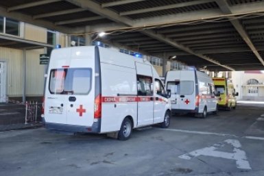 Автомобили скорой помощи на МАПП пресс-службы администрации Забайкальского округа