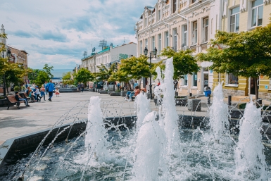 Улица Фокина, Арбат, фонтан, прогулка, лето, погода Мария Смитюк, ИА PrimaMedia.ru