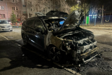 Четыре автомобиля горели на улице Политехнической пресс-служба УМВД России по Амурской области