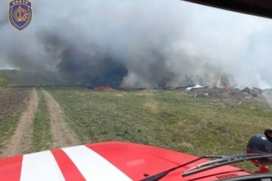 В Тамбовском округе горит заболоченный участок в пяти километрах от Муравьевки Амурский центр ГЗ и ПБ