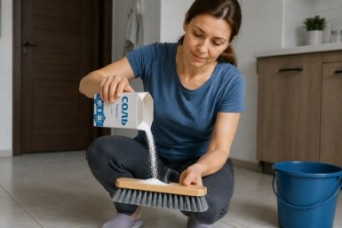 Засыпаю соль не только в еду: два лайфхака для уборки — щётка как новая, посуда сверкает