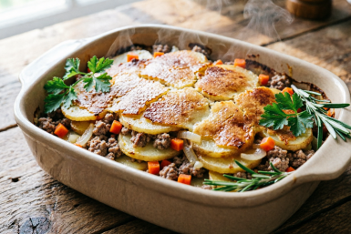 Мясная запеканка с картофелем, паприкой и чесноком: простое и сытное блюдо