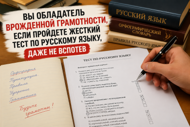 Вы обладатель врожденной грамотности, если пройдете жесткий тест по русскому языку, даже не вспотев Создано при помощи ИИ