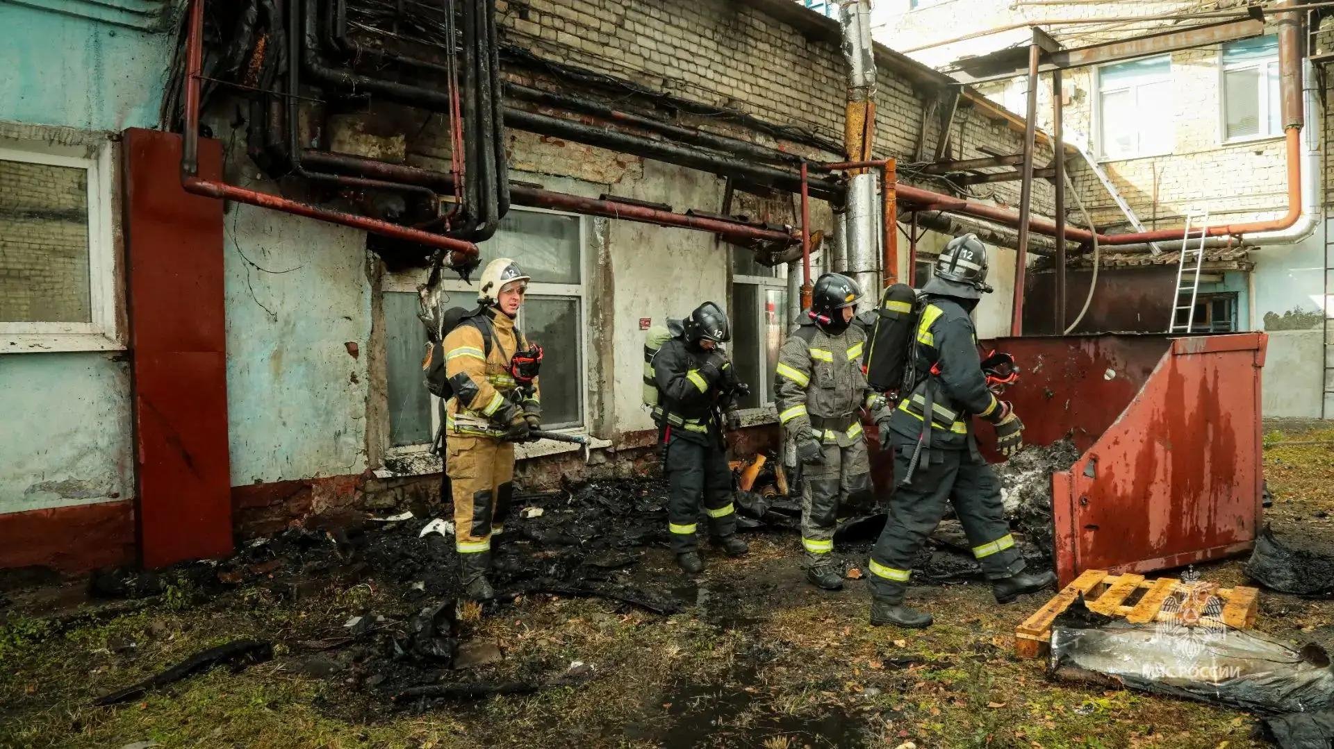 Огонь потушили на площади 40 квадратных метров ГУ МЧС России по Амурской области