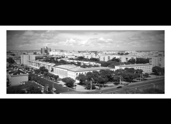Вид на ул. Ленина - Пионерская с высоты строящегося дома по адресу ул. Пионерская,2 в Благовещенске